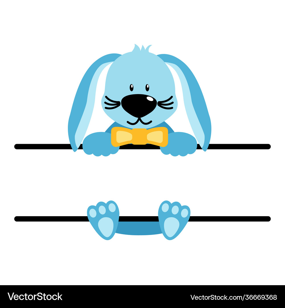 Happy easter bunny - cute Royalty Free Vector Image