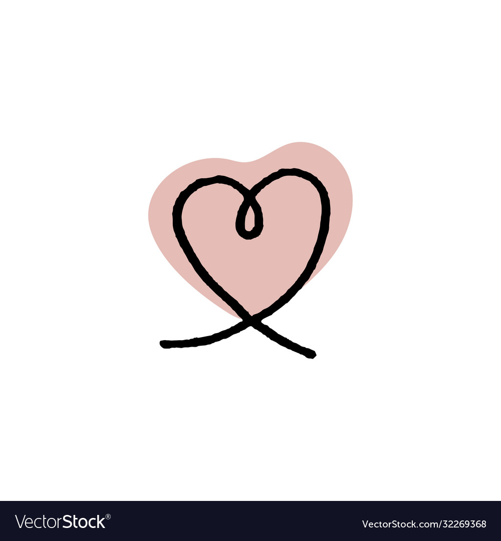 Heart Shape on Red Blob