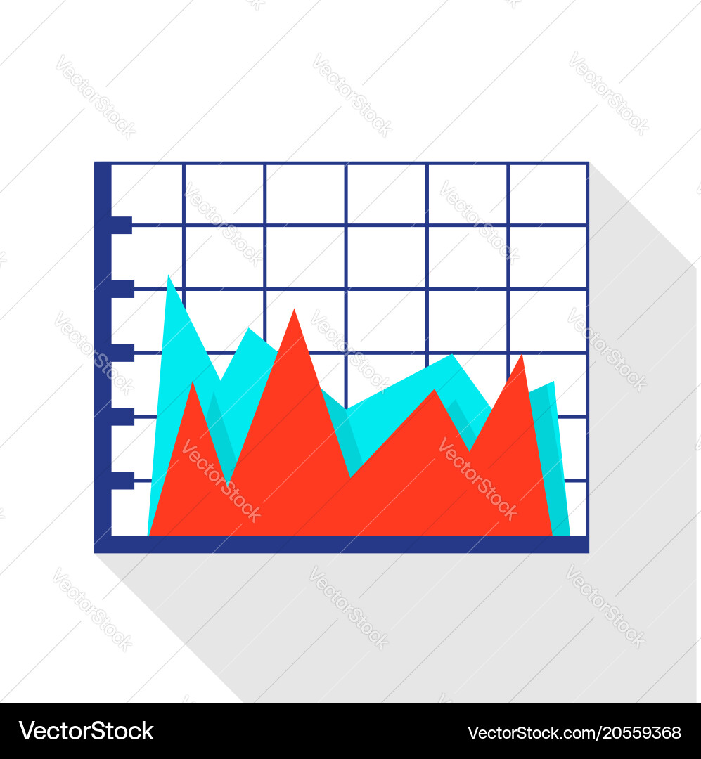 Improvement diagram icon flat style Royalty Free Vector