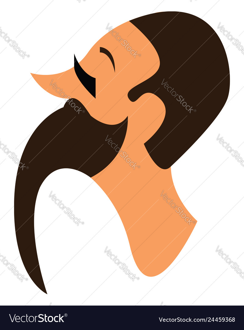 Man with black stylish beard or color