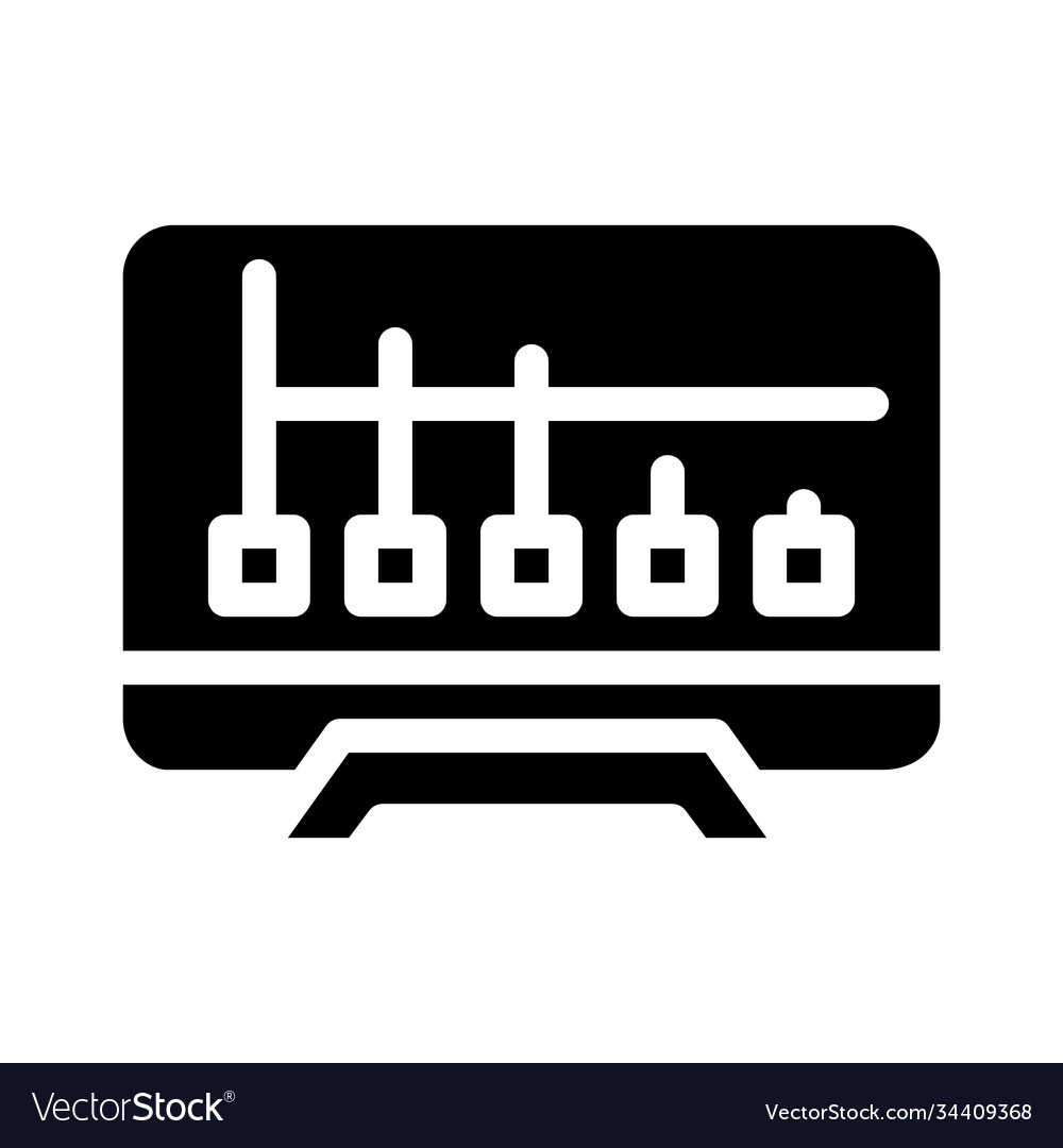 Minimum pass rating glyph icon Vector Image Minimum pass rating glyph icon