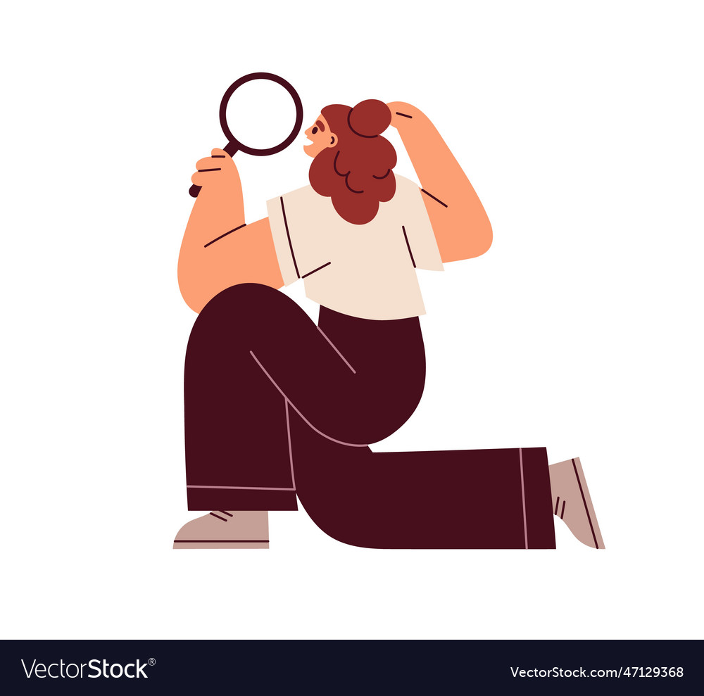 Person searching checking inspecting