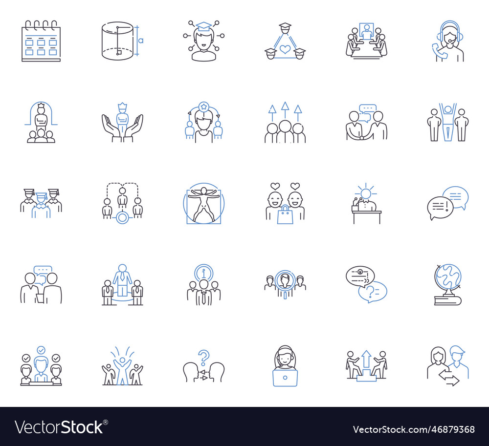 Puzzle-solving line icons collection riddle clue vector image Puzzle-solving line icons collection riddle clue