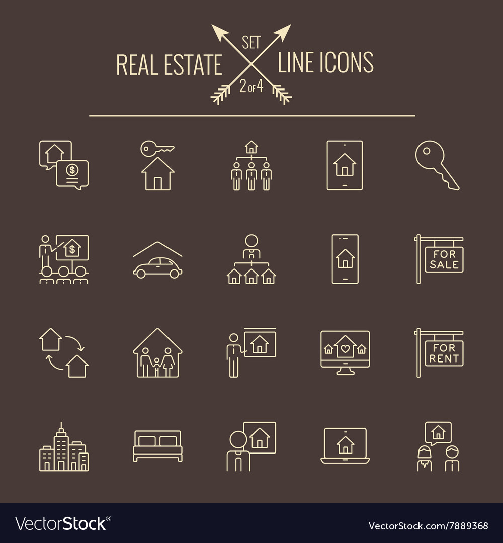 Immobilien Icon Set