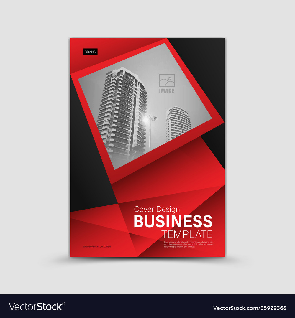 Red cover design template-brochure flyer template