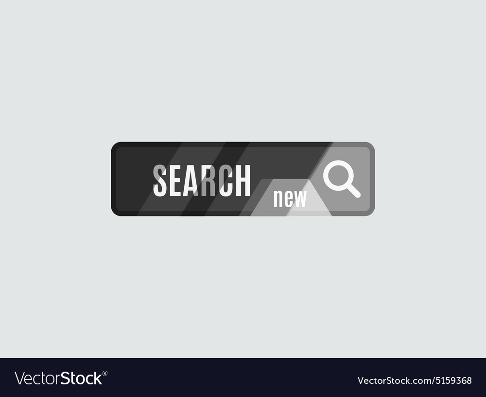 Search button futuristic hi-tech ui design