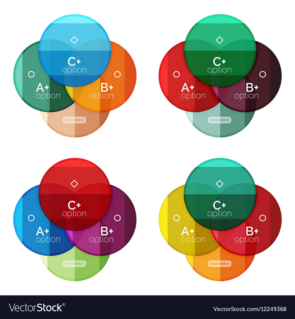 Set of round option diagram template for your data
