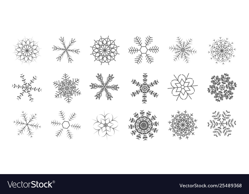 Shining snowflakes icon