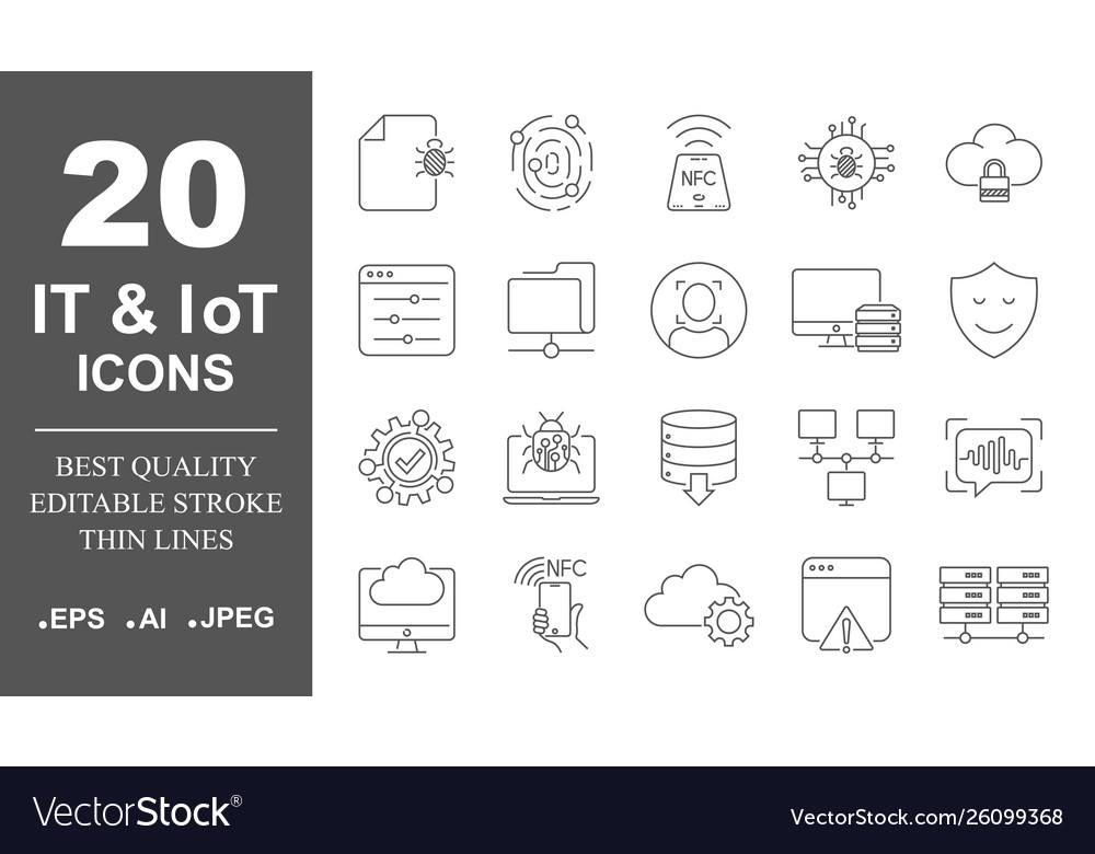 Thin Line Operating System Icons