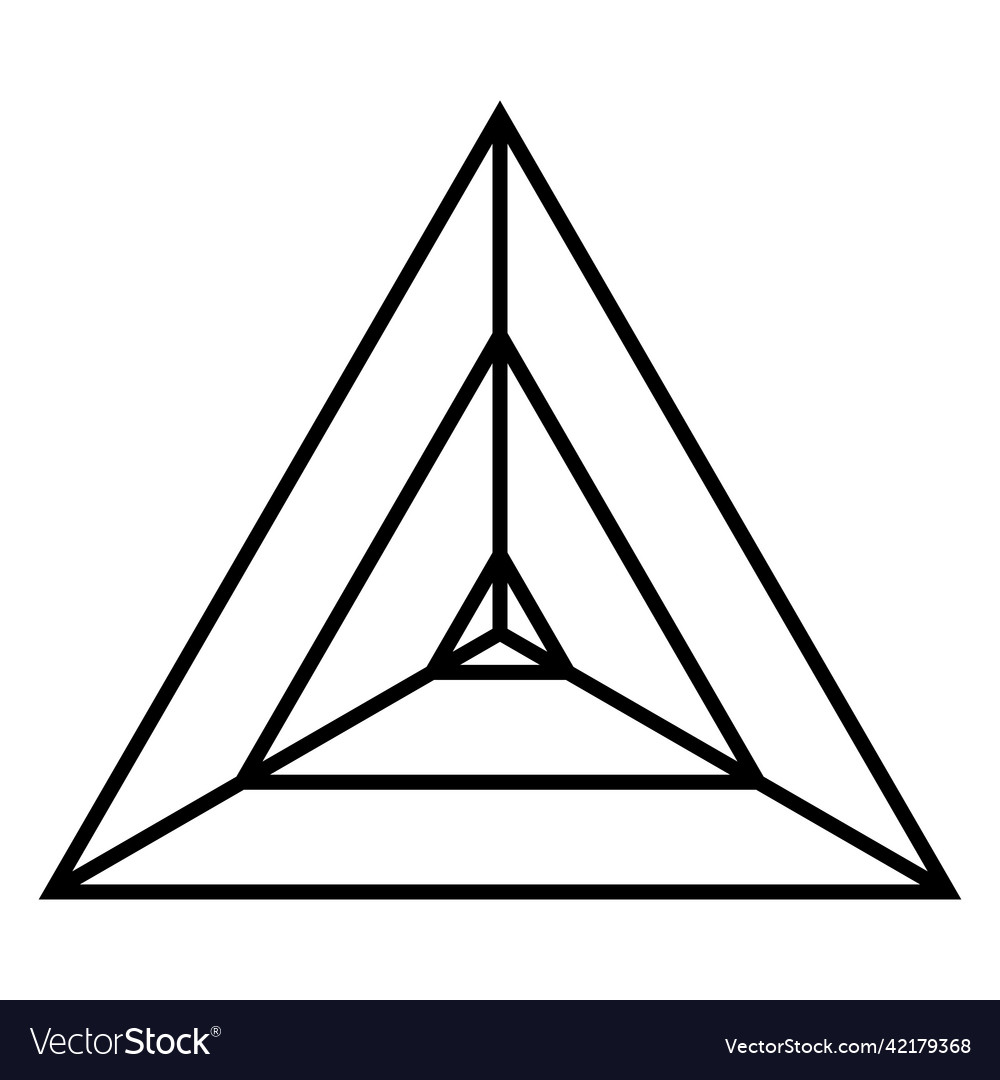 Triangular chart diagram spider 3s blank triangle vector image Triangular chart diagram spider 3s blank triangle