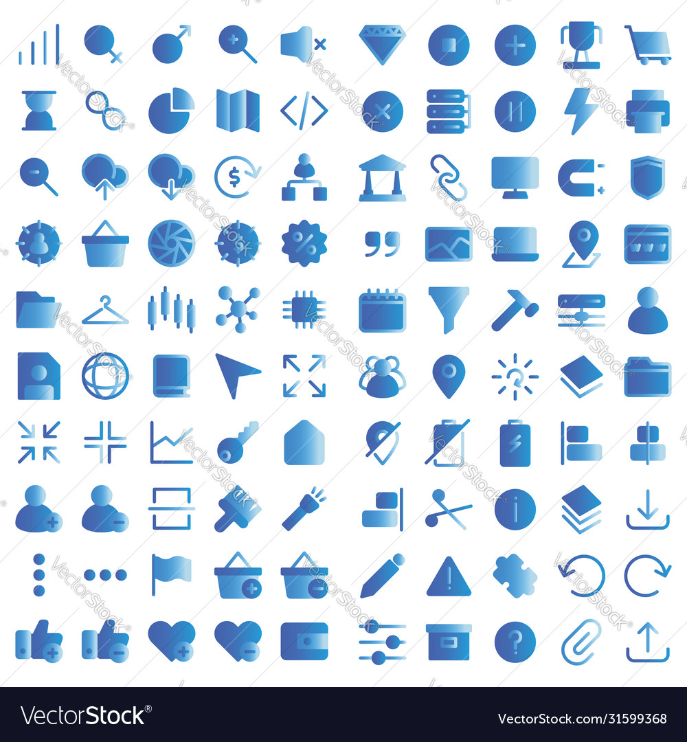 User interface icon set include Vector Image User interface icon set include