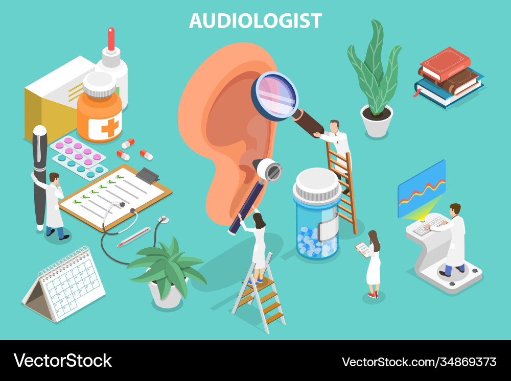 3d isometric flat conceptual Royalty Free Vector Image