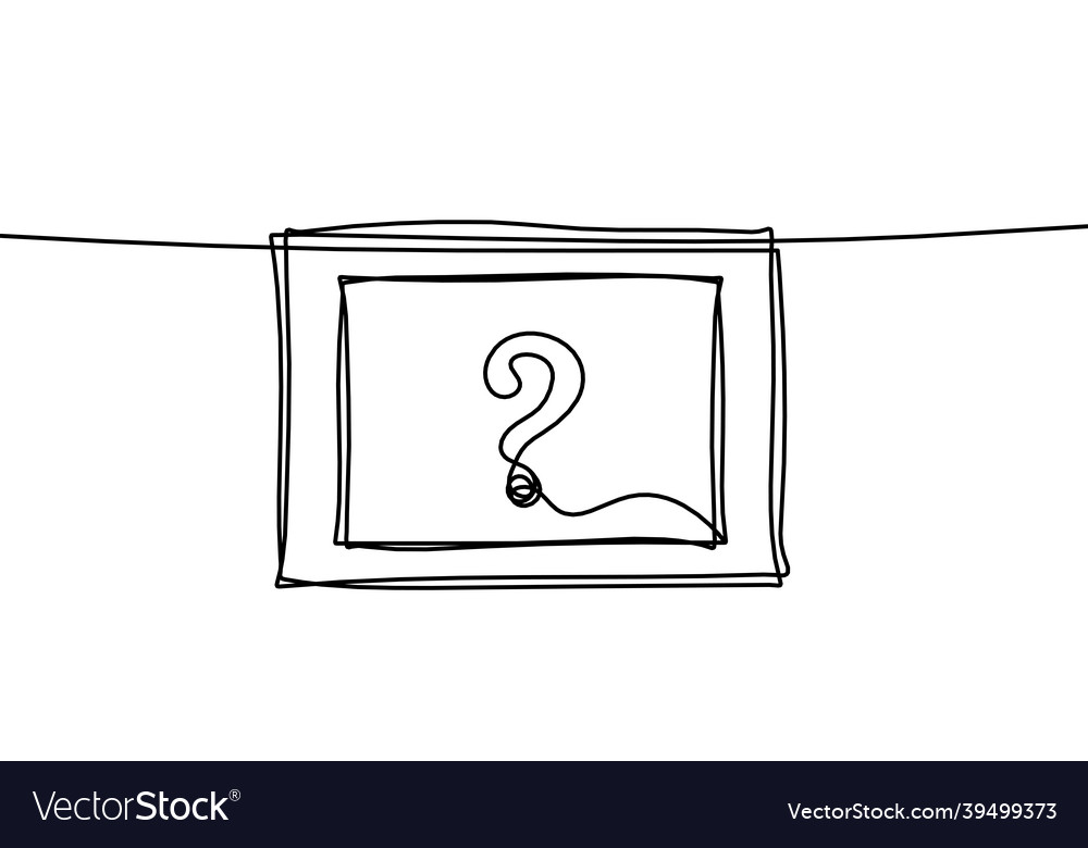 Abstract frame for picture with question mark Vector Image Abstract frame for picture with question mark
