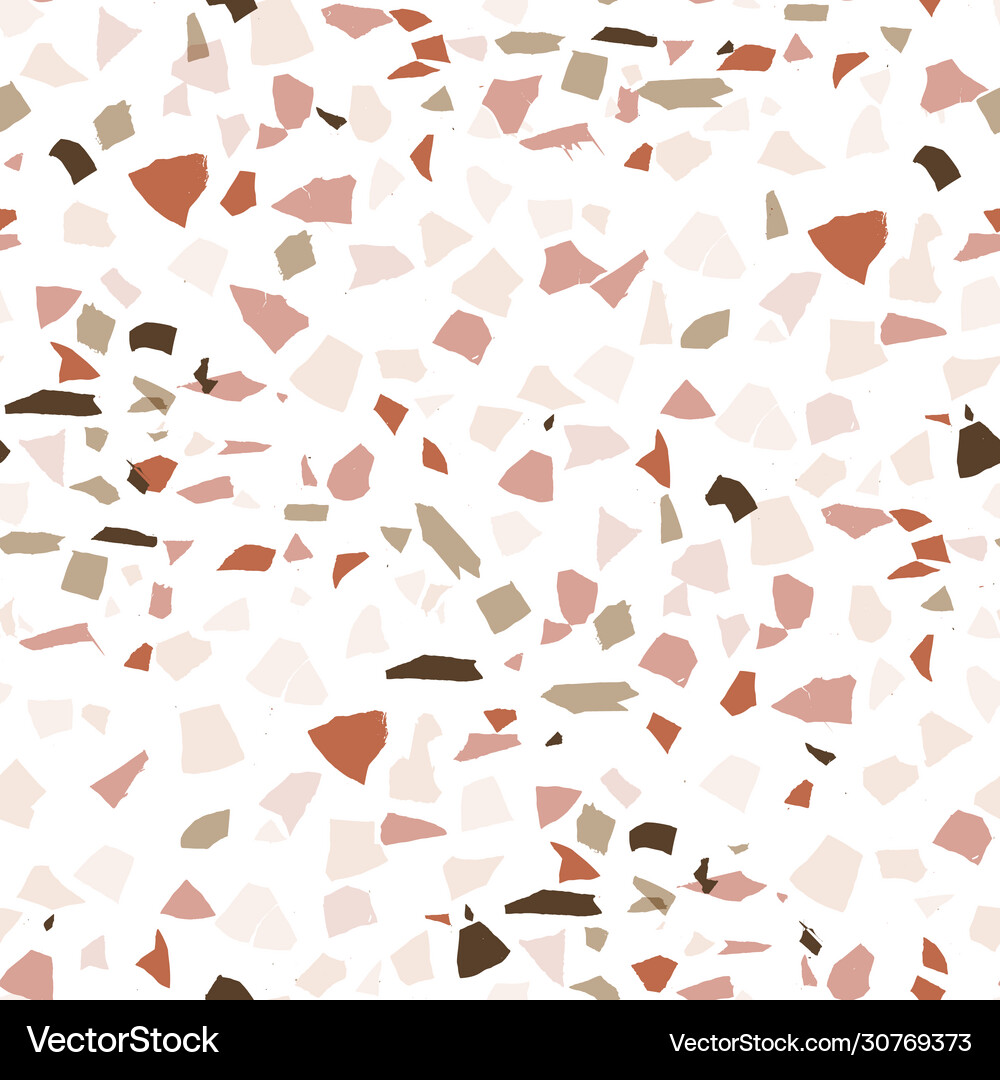 Abstract terrazzo seamless pattern Royalty Free Vector Image