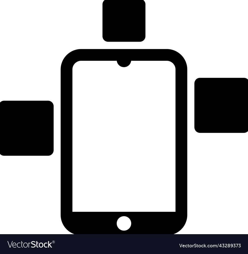 Android modular phone project icon black graphics