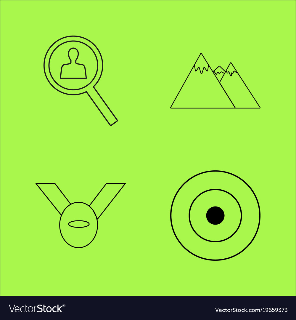 Basic content simple linear outline icon set