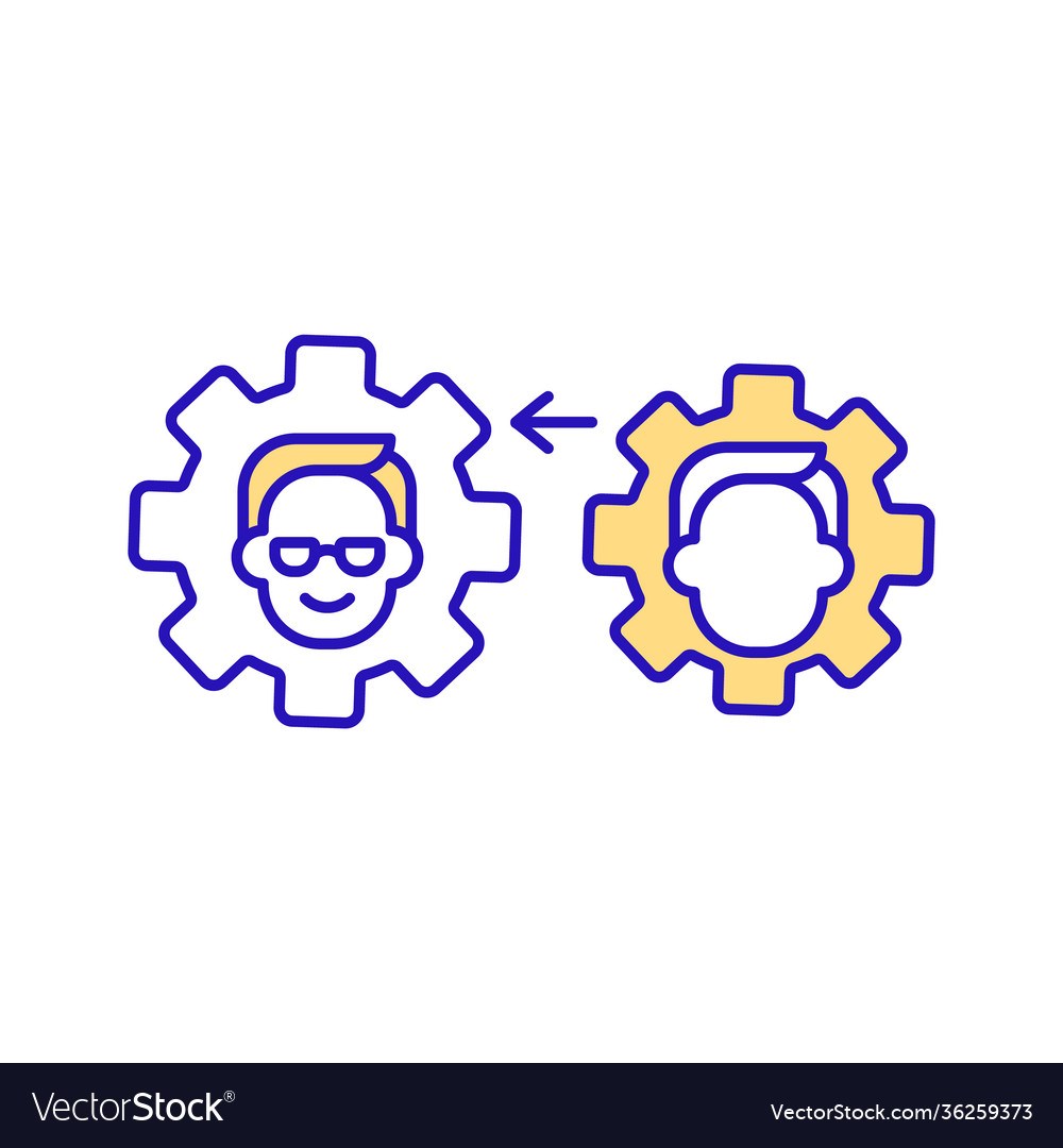 Business function model yellow rgb color icon