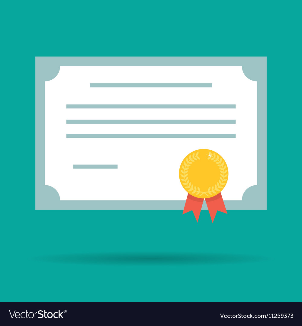 Certificate diploma icon Royalty Free Vector Image