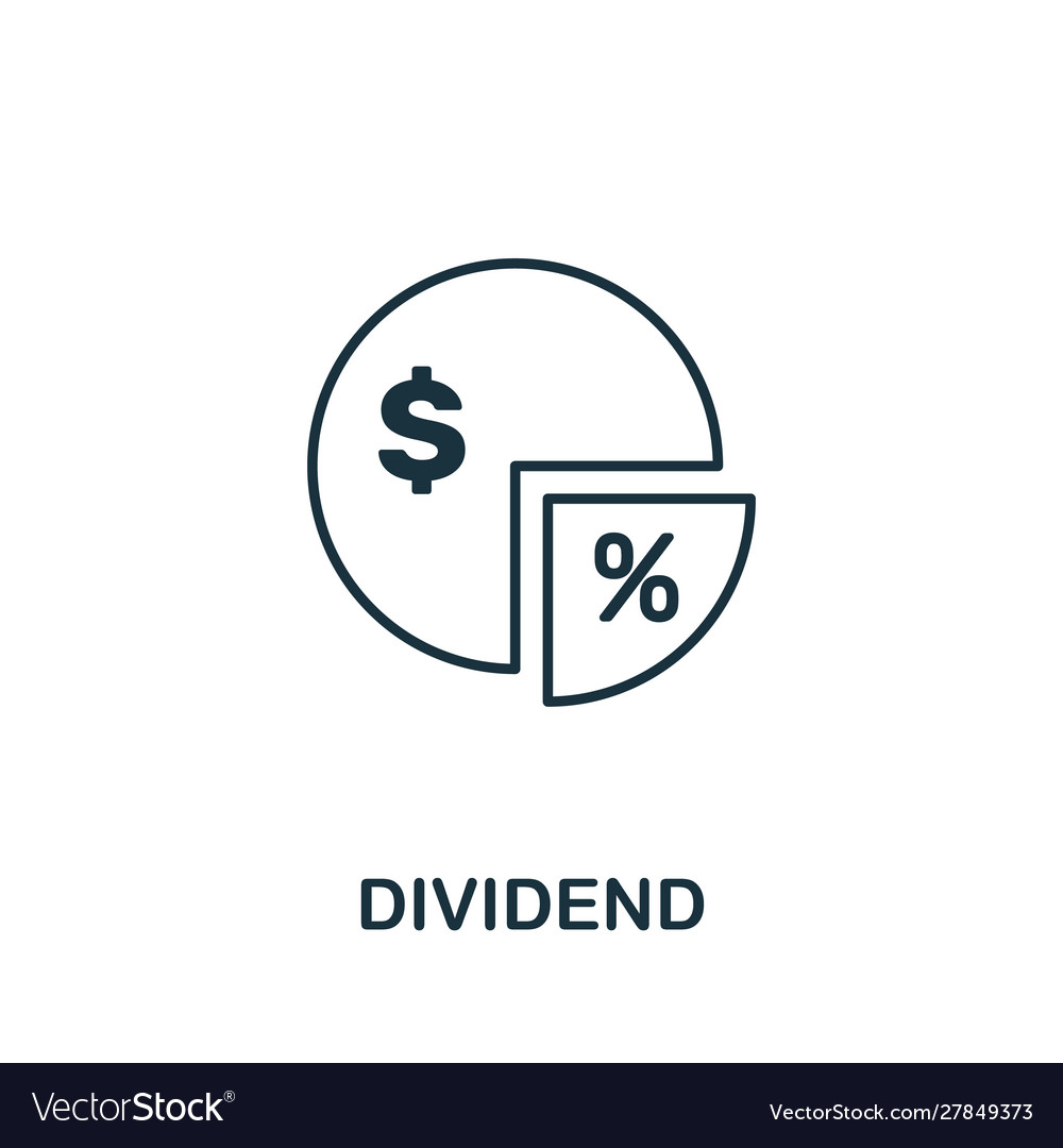 Dividend Icon Outline Style Thin Line Creative Vector Image