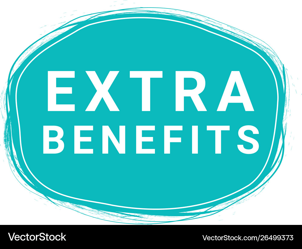 Extra Benefits Speech Bubble Banner Element Vector Image