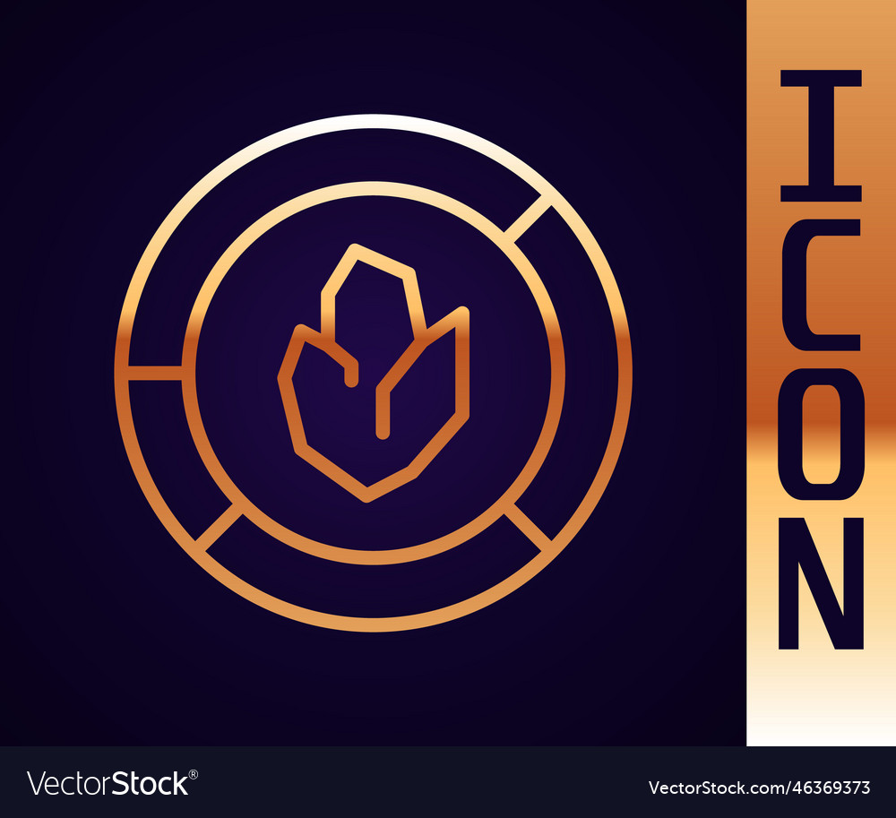 Gold line agricultural soil test and results icon