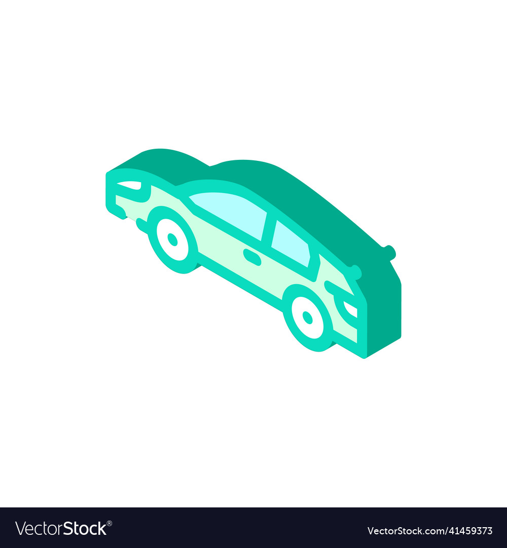 Hot hatch car isometric icon Royalty Free Vector Image