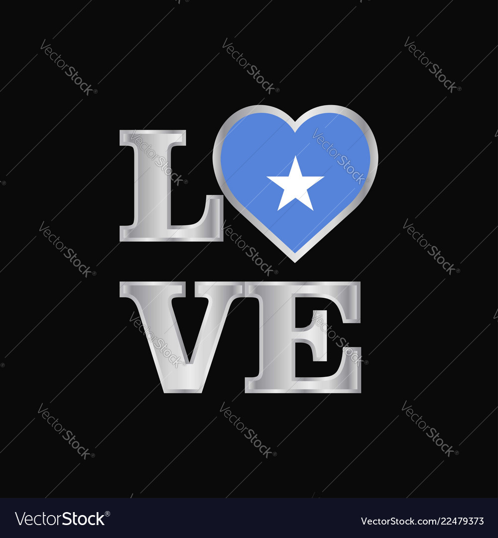 Liebe Typografie somalia flag design schön