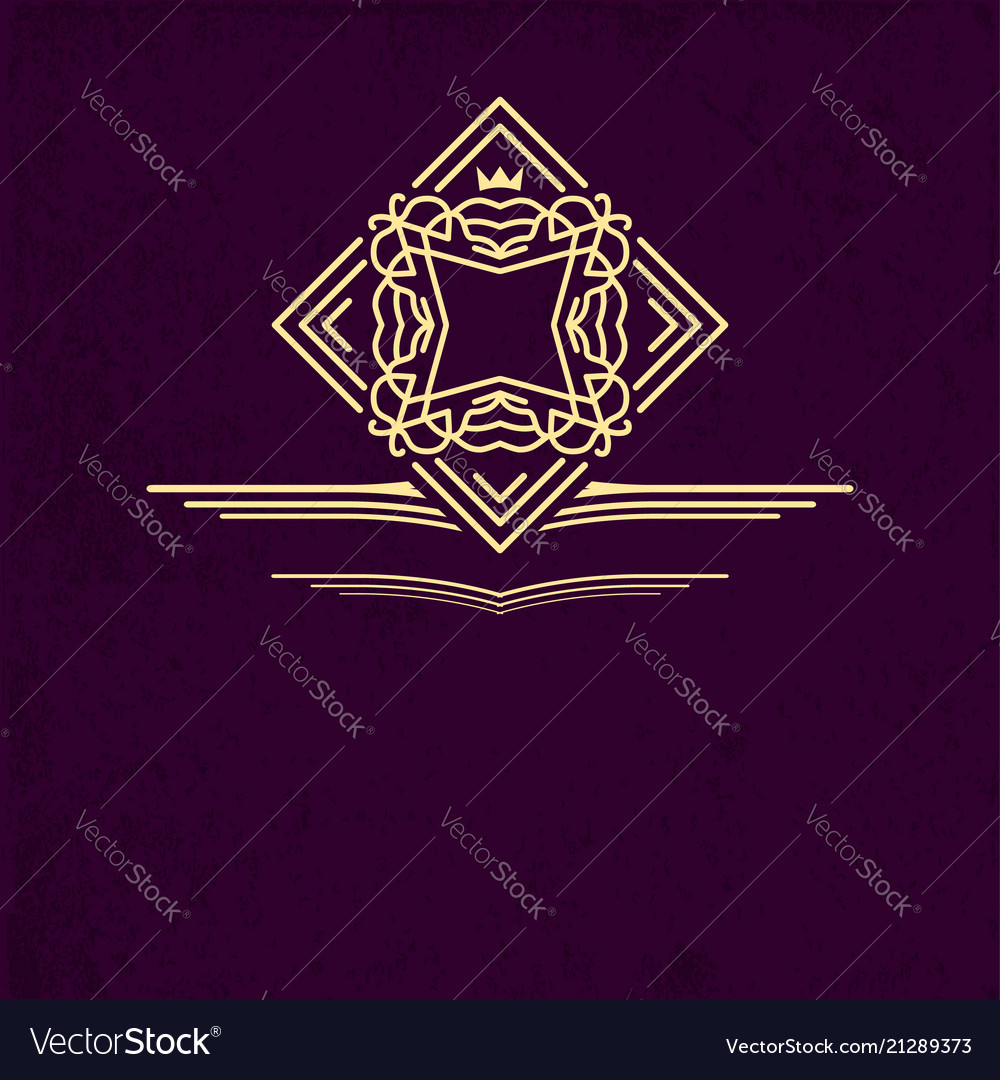 Monogram logo template with lines and curls vector image Monogram logo template with lines and curls