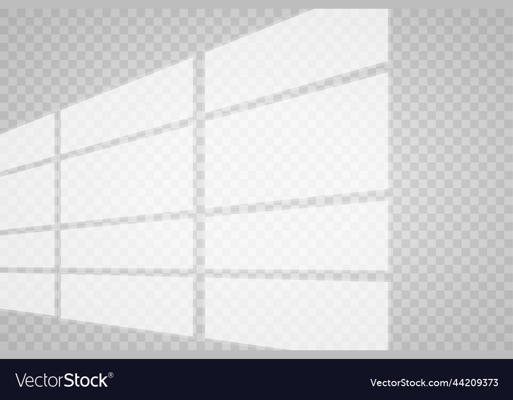 Overlay shadow effect transparent window vector image Overlay shadow effect transparent window