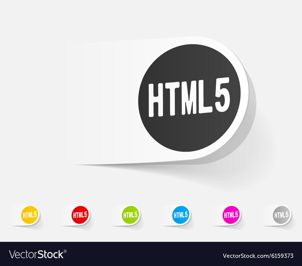 Realistic design element html5 Royalty Free Vector Image