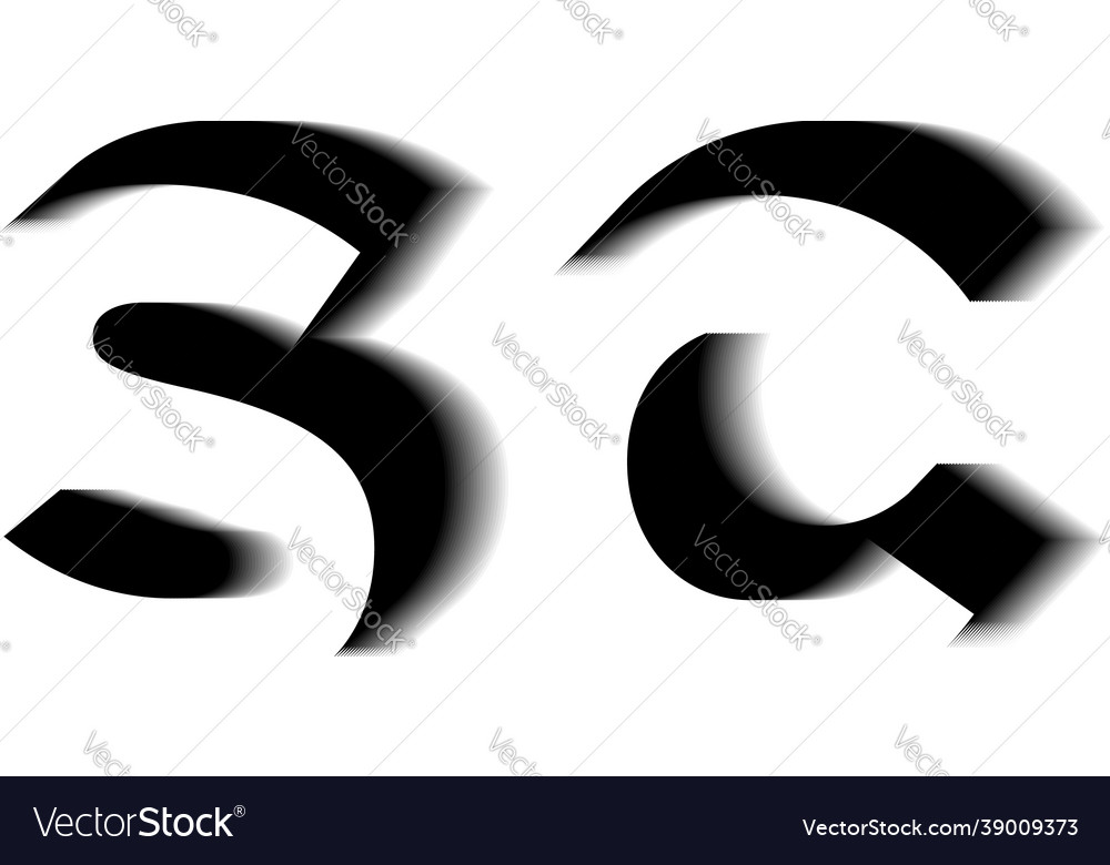 Sc monogram shadow shape style