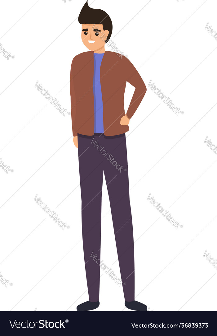 Self respect icon cartoon style Royalty Free Vector Image