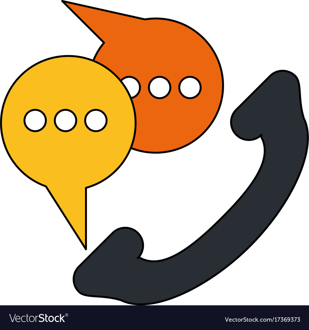 Telephone instant message conversation icon image