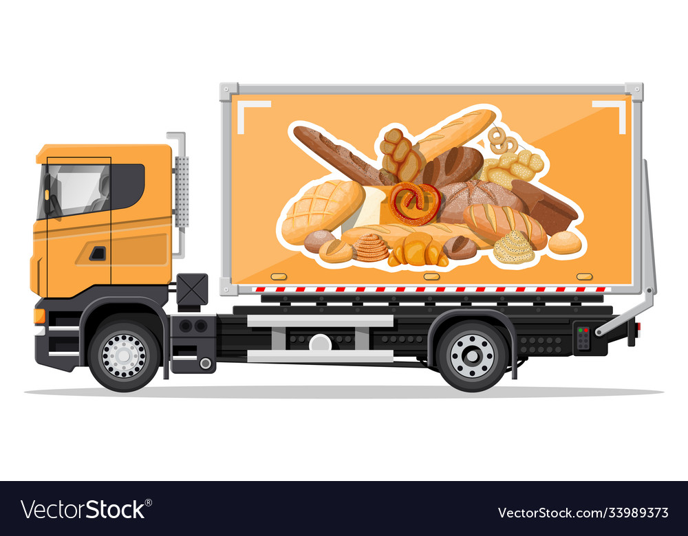 Truck car full bread products