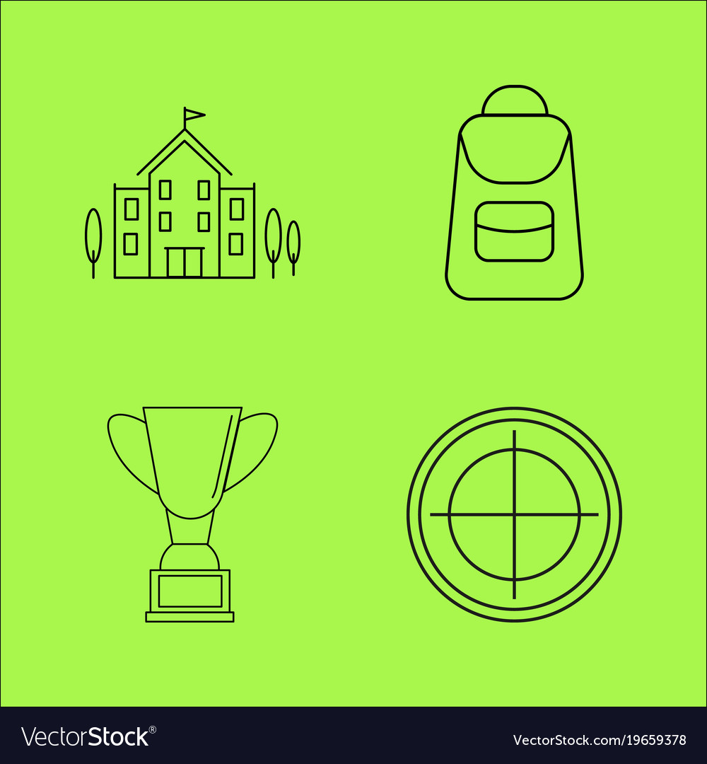 Basic content simple linear outline icon set