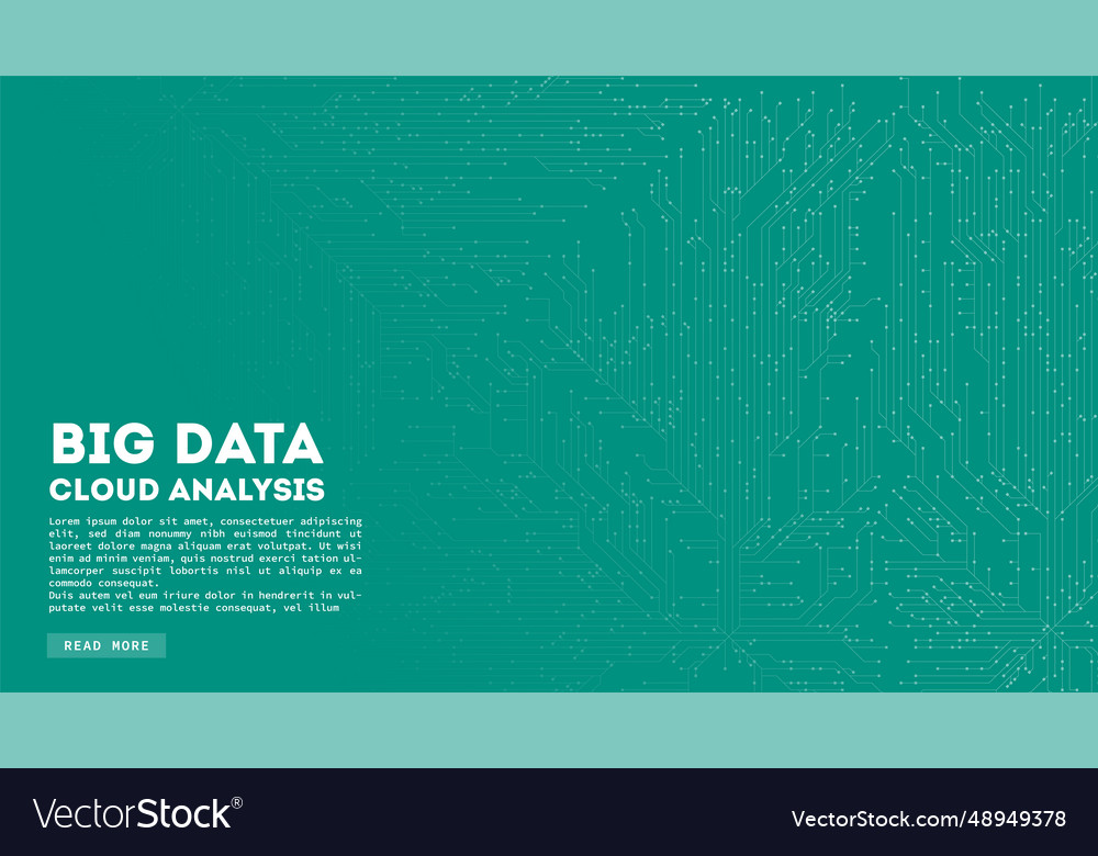 Big data cloud computing blockchain visualiztion vector image Big data cloud computing blockchain visualiztion