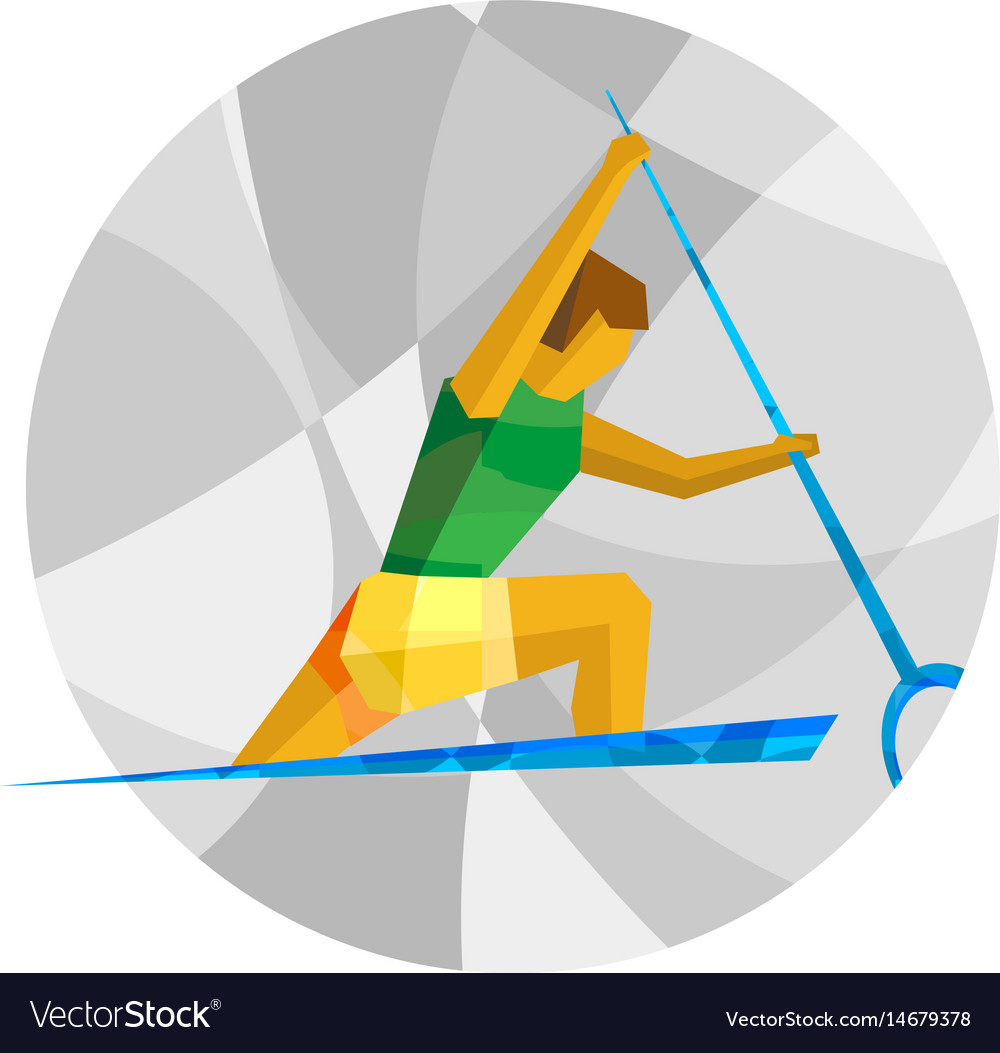 Canoe sprint with abstract patterns