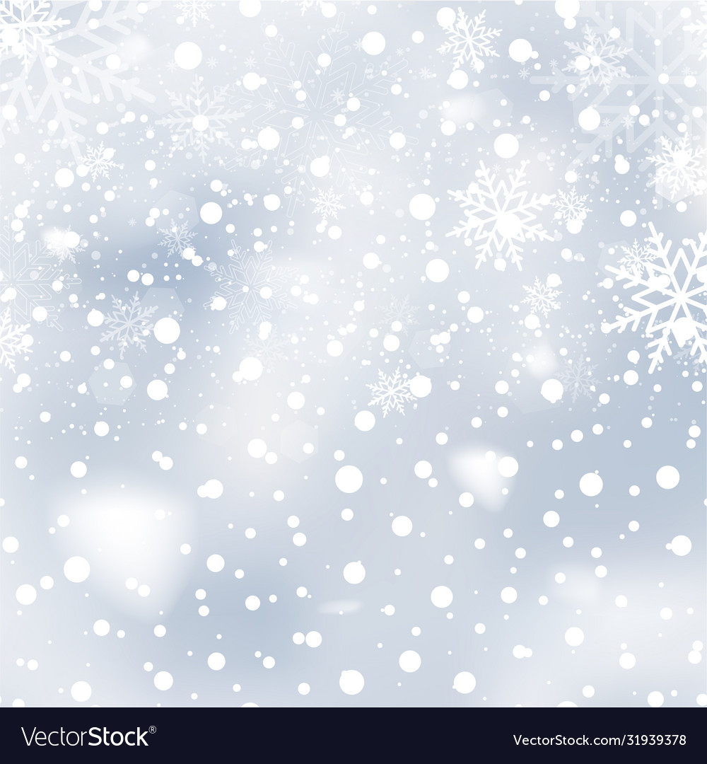 Christmas background with falling snowflakes