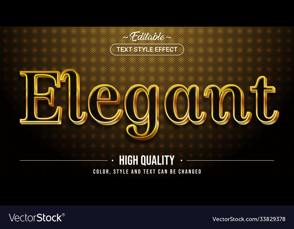 Editable text style effect - elegant theme vector image Editable text style effect - elegant theme
