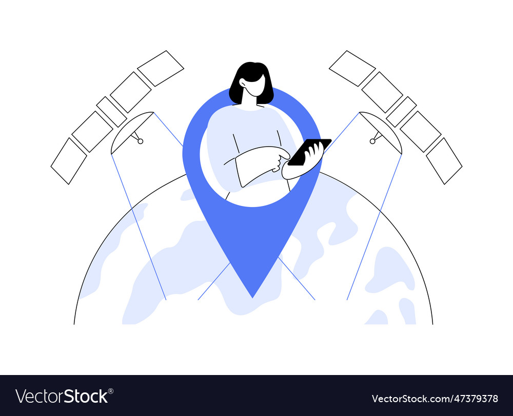 Global positioning system abstract concept vector image Global positioning system abstract concept