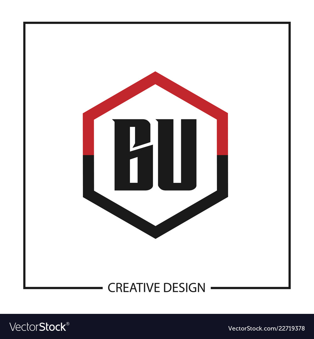 Initial letter bu logo template design