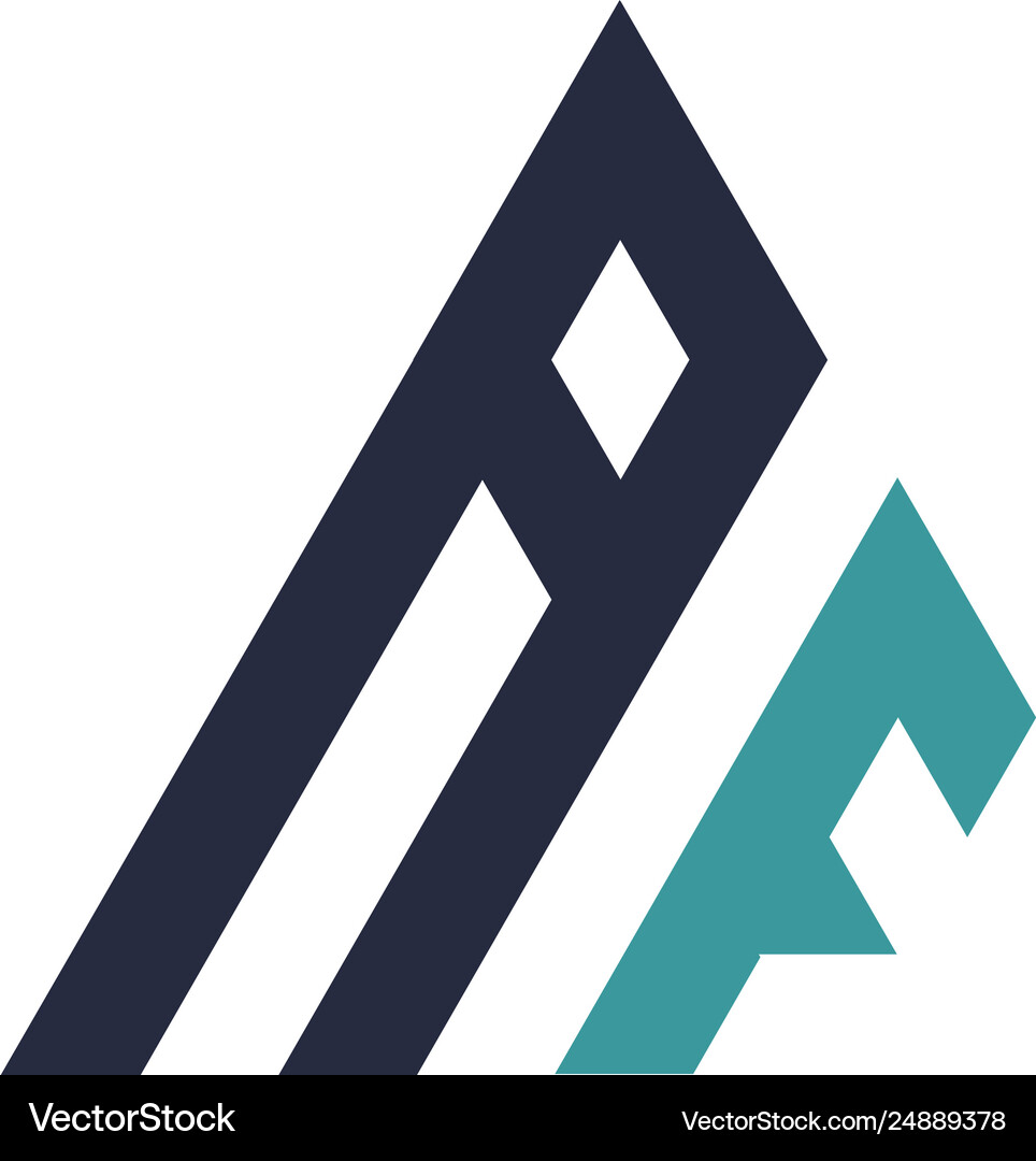 Initial letter triangle logo Royalty Free Vector Image