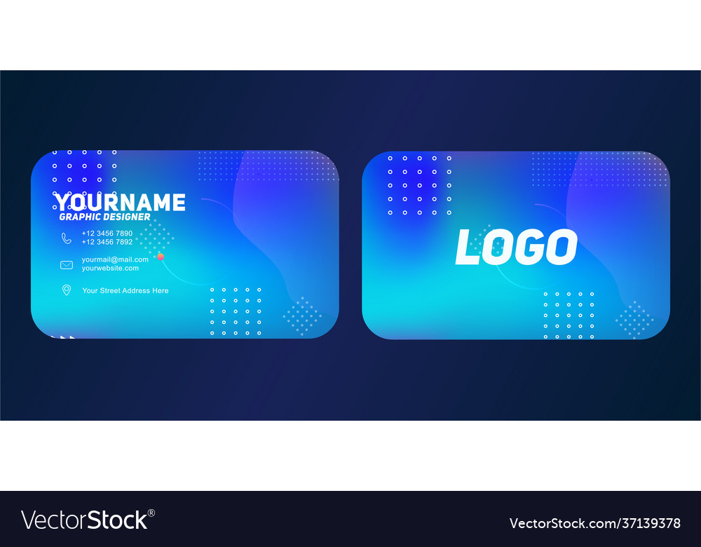 Modern Geometric Business Card Template Royalty Free Vector