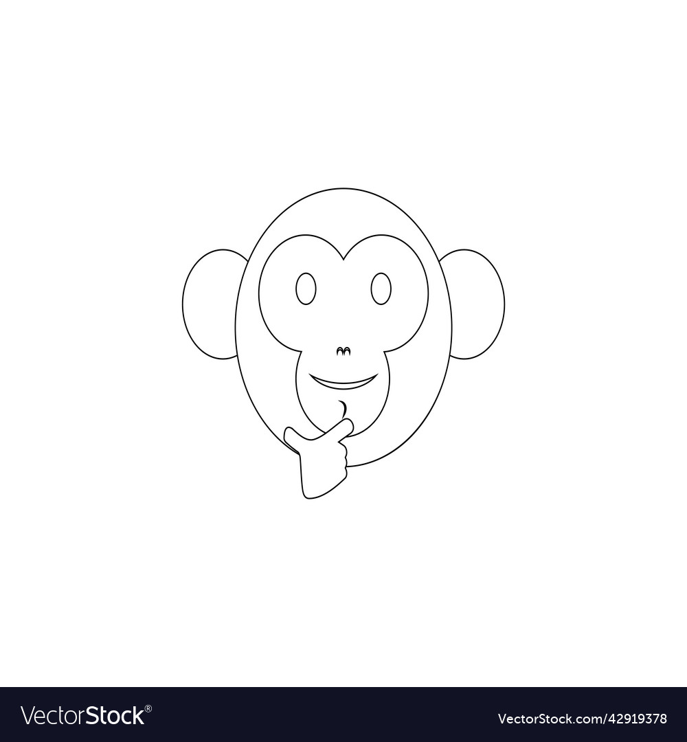Monkey icon design element