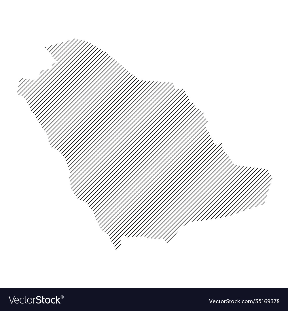 Saudi arabia map from pattern black slanted