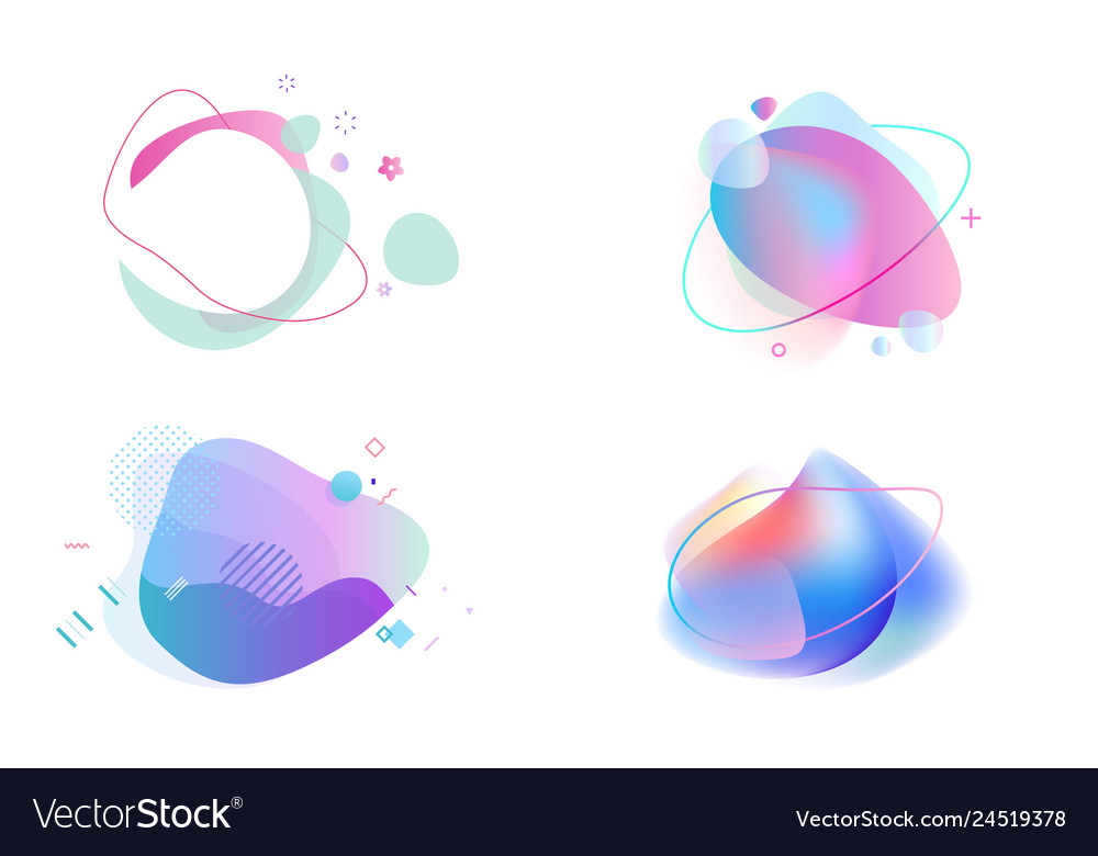 Set abstract graphic design elements Royalty Free Vector