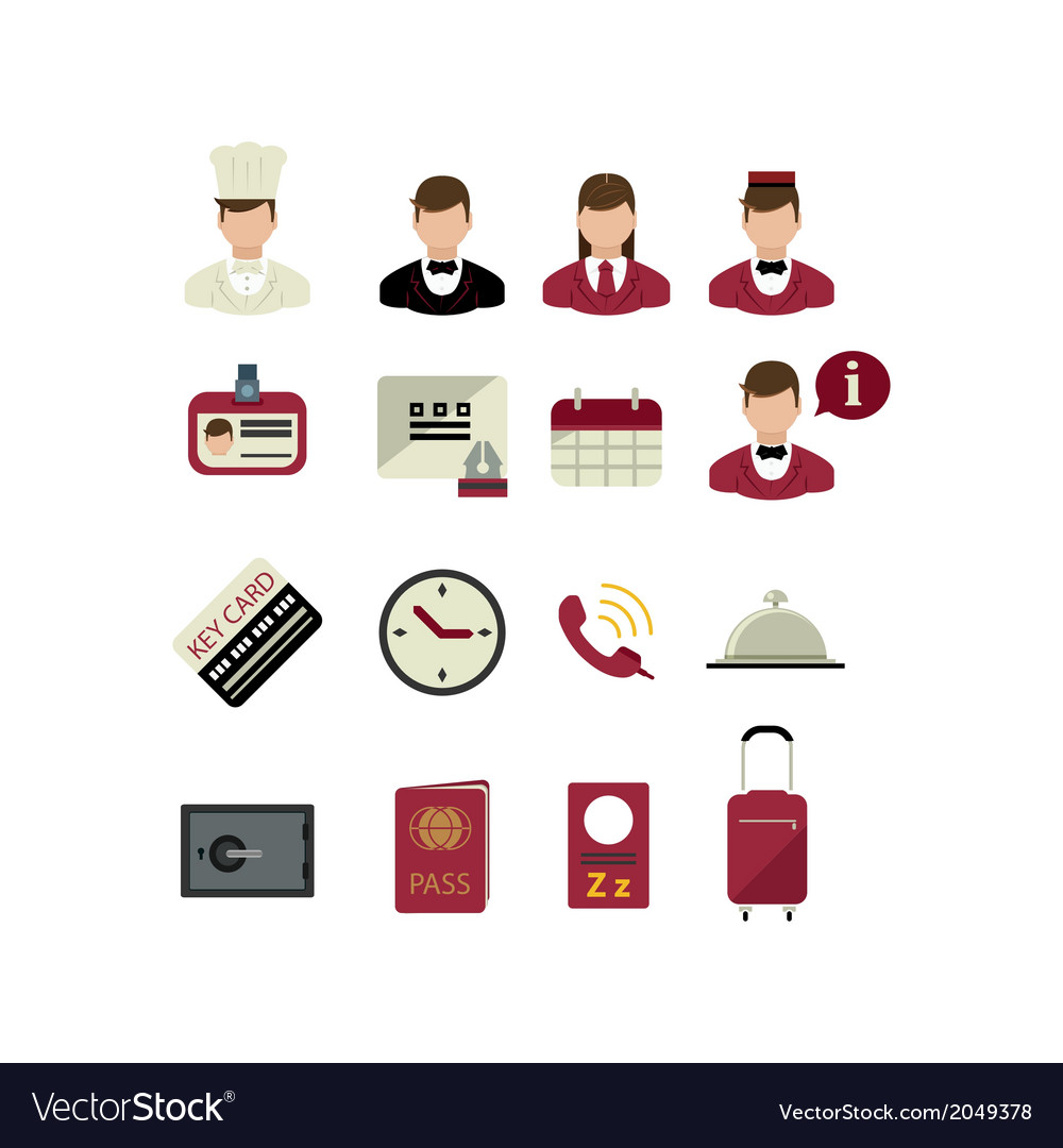 Set of hotel icons