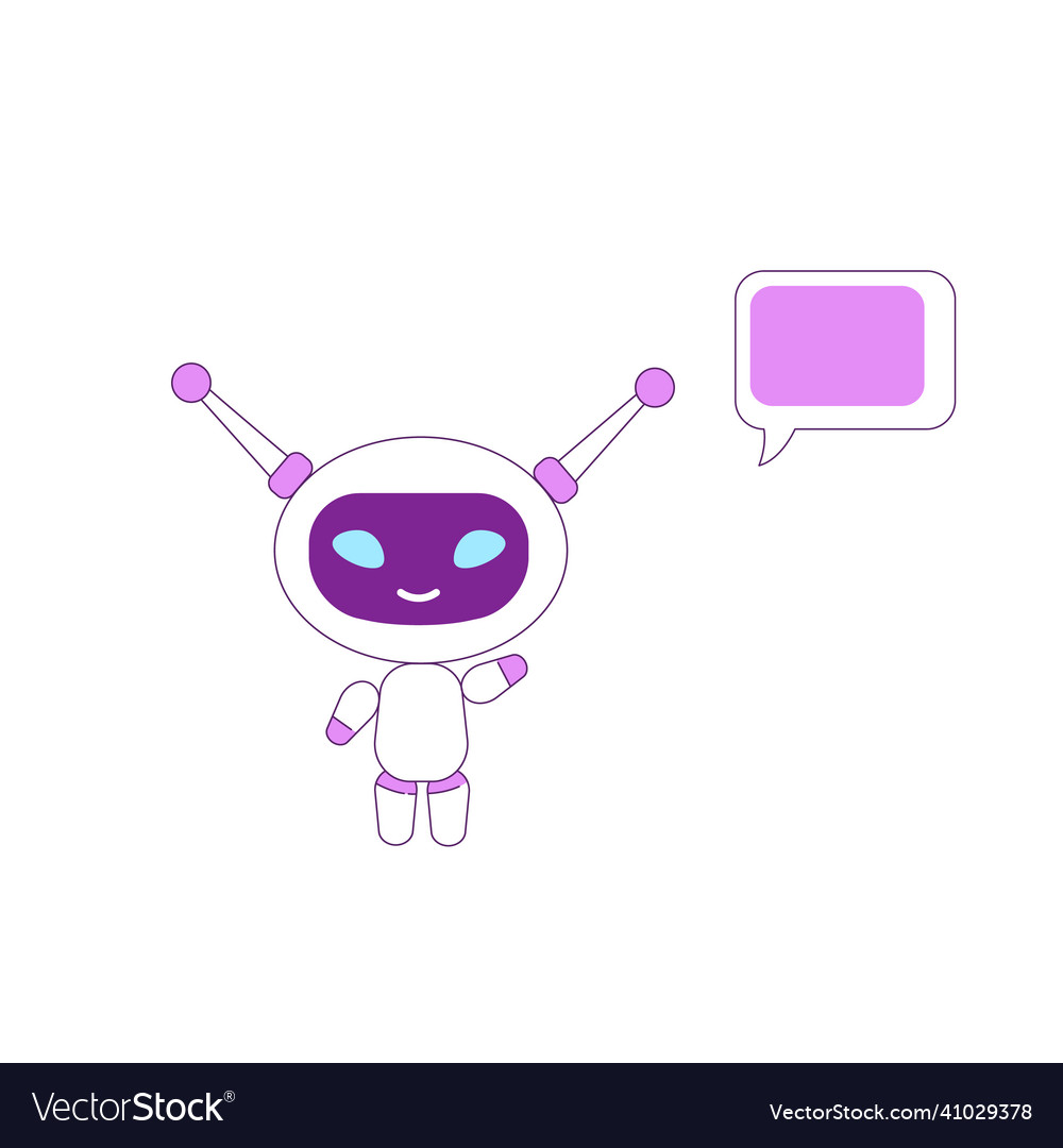 Virtual assistant flat color character boy bot vector image Virtual assistant flat color character boy bot