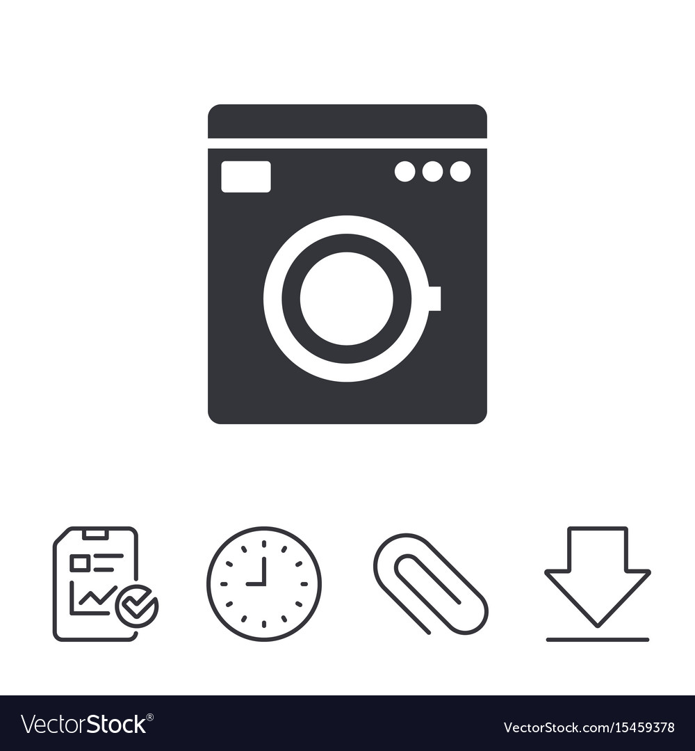 Washing machine icon home appliances symbol