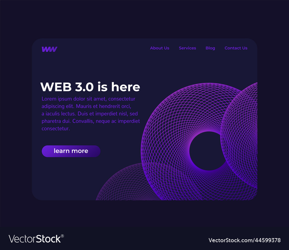 Web 3.0 Blockchain Website Concept